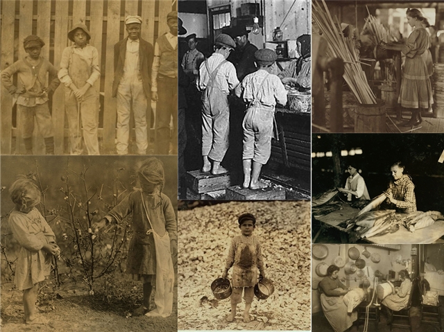 collage of child workers