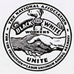 logo: black and white clasped hands